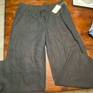 A New Day black linen drawstring pants